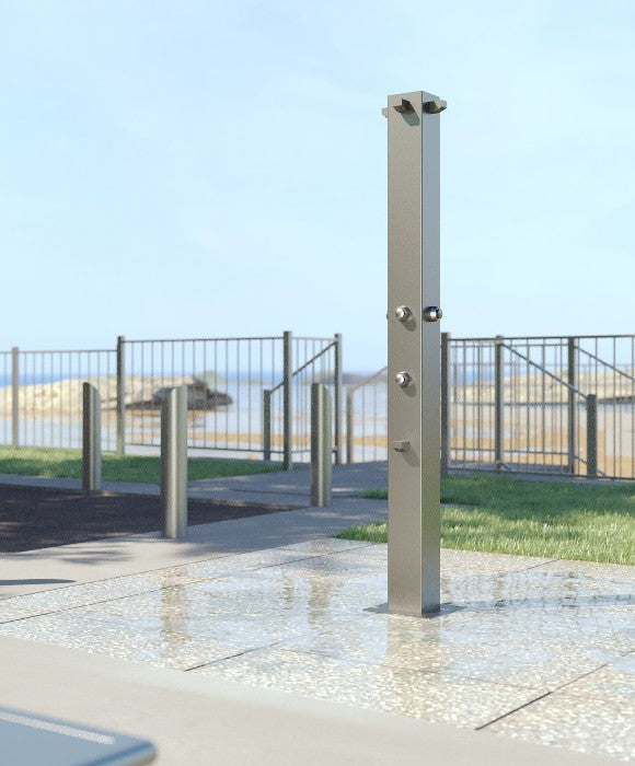 Rainware Outdoor Shower - Beach Quartet 5045 Quad Shower & Double Footwash - Time Flow Rainware Outdoor Shower - Beach Quartet 5045 Quad Shower & Double Footwash - Time Flow